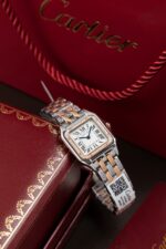 Cartier Panthere WSPN007 Demi Rose Gold Replica Watch Diamonds Moissanite Hong Kong 27x37mm - Image 5