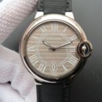 Replica Cartier Ballon Bleu XL 46mm SS Gray Dial Nylon Strap ETA 2824