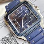 Cartier Replica 1:1 Watch Santos WSSA0030 Blue Dial Rubber Strap 39.8mm - Image 2