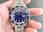 Rolex Submariner Diamond Pav?? Special-Blue Diamonds-full diamonds-40MM(1:1 replica)