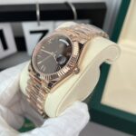Rolex Day-Date 18K Gold Wrapped Replica Watch Chocolate Dial GM V2 40mm - Image 3