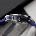 Hublot Fake Watch Big Bang Chronograph Blue Custom Moissanite Diamonds 44mm - Image 5