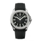 Fake Patek Philippe Replica Watch Aquanaut Date Sweep Seconds Stainless Steel Black Dial 5167A-001 3KF(1:1 replica)