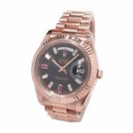 Rolex Day-Date II 218235 Rose Gold Black Replica - Image 2