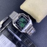 Fake Cartier Watch Santos de Cartier Large Stainless Steel Green Dial WSSA0062 BVF(1:1 replica) - Image 9