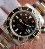 Replica Rolex Submariner 116613 LN Noob Black Dial Diamonds Markers SS/YG Bracelet A3135 - Image 2