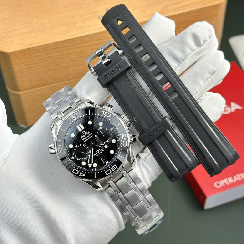 141B5FBF-A73D-EA53-1544-FA77AB181156.jpg Omega Copies Watches Seamaster Diver 300M Chronograph Dial Black N1 Factory 44mm - Image 1