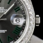 Rolex DateJust Best Copies Watch Dial Wimbledon Encrusted Moissanite Hong Kong 41mm - Image 6