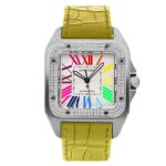 Fake Cartier Replica Watch Santos 100 Anniversary Rainbow Limited Edition Black Custom(1:1 replica) - Image 5