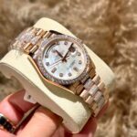 Rolex Best Replica Watch Day-Date Dial Mother Of Pearl Custom Gold Wrapped GMF 40mm - Image 7
