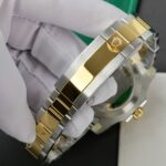 Rolex Submariner Dial Blue Copies Watches Gold Wrapped Custom 40mm - Image 9