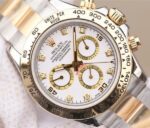 Replica Rolex Daytona 116523 Thick YG Wrapped White Dial Diamonds Markers Bracelet A7750 - Image 3
