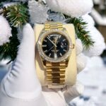 Rolex Day-Date 228238 Replica Watch 18K Gold Wrapped Moissanite Bezel GM 40mm - Image 2