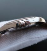 Replica Rolex Cellini Danaos 4243 SS Silver Dial Black Leather Strap A2824 - Image 3
