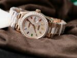Rolex Day-Date 128395TBR Refined 18K Gold Wrapped   Moissanite Diamonds Best Replicas 36mm - Image 4