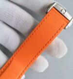 Replica Omega Planet Ocean SS GMT Gray Dial Orange Bezel Rubber Strap A8615 - Image 7
