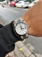 Rolex DateJust Replica Watch Meteorite Dial Moissanite Diamonds Clean Factory 41mm - Image 4