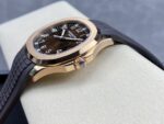 Fake Patek Philippe Replica Watch Aquanaut Date Sweep Seconds Rose Gold Brown Dial 5167R-001 3KF(1:1 replica) - Image 6