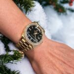 Rolex Day-Date 228238 Replica Watch 18K Gold Wrapped Moissanite Bezel GM 40mm - Image 6