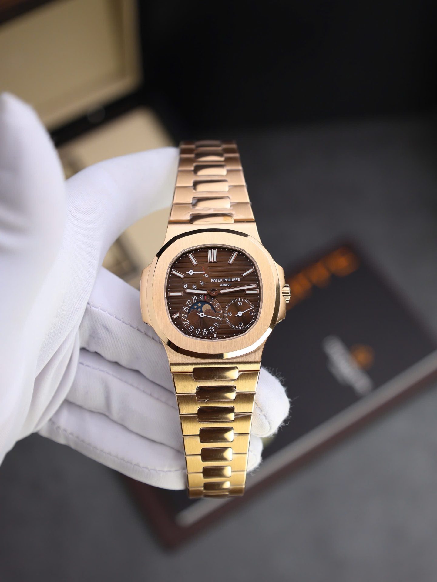 1880EEC5-BFB8-85B8-3809-2BCC7F8B7068.jpg Patek Philippe Nautilus 5712R Replica Watch Dial Brown PPF Factory 40mm - Image 1