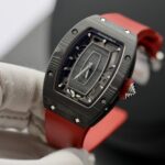 Richard Mille Replica 1:1 Watch RM07 Carbon Black Red Rubber Strap 36mm - Image 3