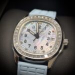 Patek Philippe Aquanaut 5072R Replica Watch Blue Rubber Strap PPF 35.6mm - Image 3