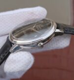 Replica Omega MKF De Ville 37mm SS Black Dial Black Leather Strap A2829 - Image 4