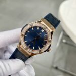 Hublot Classic Fusion Blue With Diamond Bezel Replica Watch HB Factory 38mm - Image 2