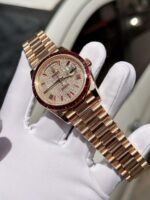 Rolex Best Replica Watch Day-Date Custom Ruby Red   Baguette Moissanite Diamonds GM Factory 40mm - Image 6