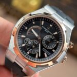 Vacheron Constantin Overseas Dual Time 47450 Demi Rose Gold Good Imitation Watches Black Dial 9F Factory 42mm - Image 3