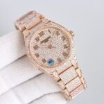 Fake Diamond Watch Replica Patek Philippe Twenty~4 Automatic Haute Joaillerie Rose Gold Diamond Paved Dial & Bracelet 7300/1450R-001(1:1 replica) - Image 5