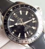 Replica Omega Planet Ocean 600M GMT Black/Silver Bezel Black Dial Rubber Strap A8906 - Image 3