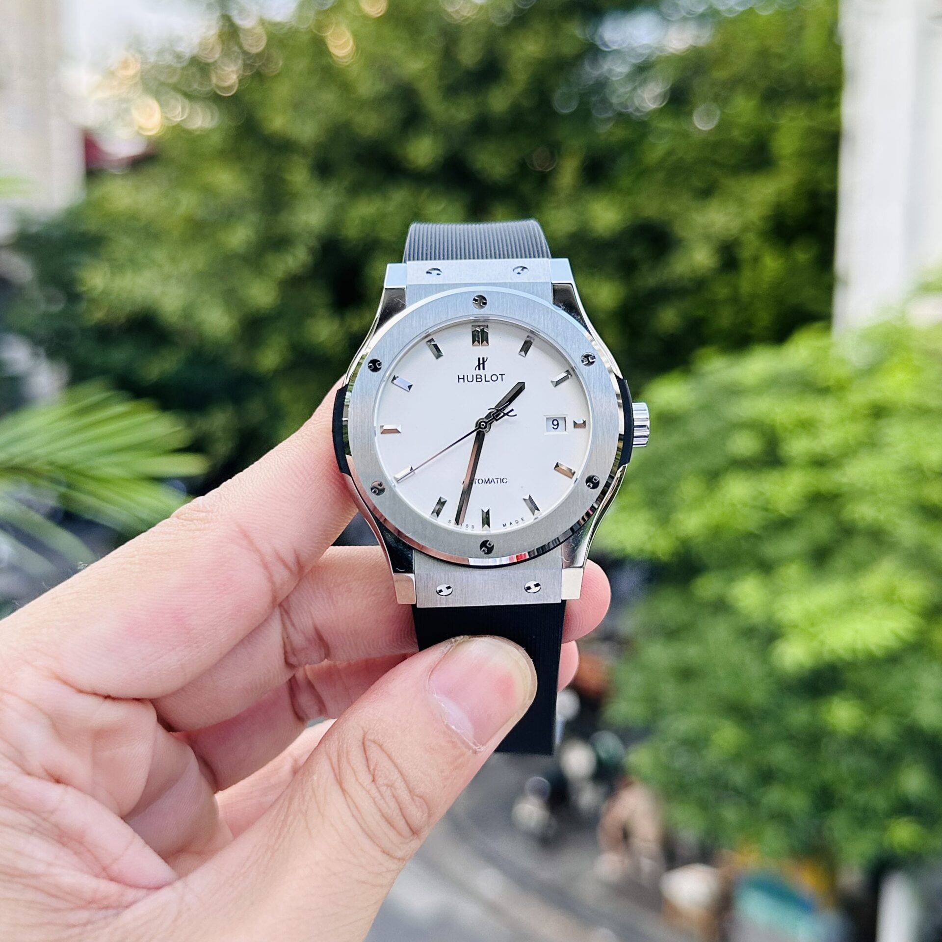 1A32BFD6-F27C-A29B-FFD1-DC67A29CF673.jpg Hublot Classic Fusion Replica Watch White Dial JJF Factory 42mm - Image 1