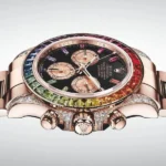 Rolex Daytona Rainbow 116595RBOW: Black Dial, Diamond Bezel, Oyster Bracelet, Rose Gold Watch(1:1 replica) - Image 8