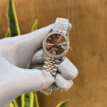 Rolex DateJust Women s High Quality Fake Watch With Diamonds Chocolate Dial 31mm - Image 2