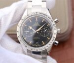 Replica Omega OMF Speedmaster 57 Co-Axial Black Dial Brown Markers SS Bracelet A9300