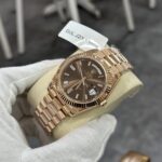 Rolex Replica Watch Day-Date 228235 Gold Wrapped Chocolate Dial GM V3 40mm - Image 4