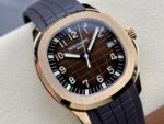 Fake Patek Philippe Replica Watch Aquanaut Date Sweep Seconds Rose Gold Brown Dial 5167R-001 3KF(1:1 replica) - Image 2