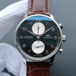 Replica IWC ZF Portuguese Chrono IW371404 Brown Leather Strap