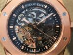 Replica Audemars Piguet Royal Oak 41mm Double Balance Wheel Openworked 15407 RG JF  RG Bracelet A3132 - Image 9
