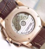 Replica Cartier JF Cartier Calibre de Cartier RG Chronograph White Dial Miyota 9100 - Image 4
