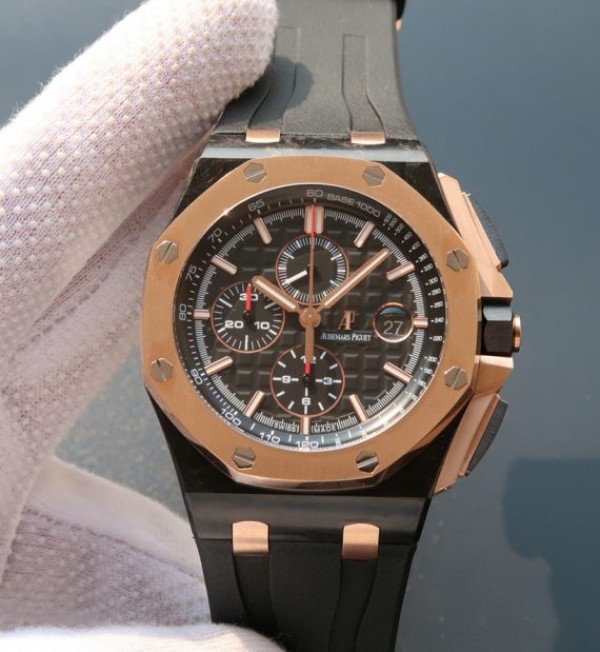 1D559C64-D367-AC96-9466-6A6A4C86D63A.jpg Replica Audemars Piguet JF Royal Oak Offshore 2017 RG Updated Black Ceramic Bezel A3126 - Image 1