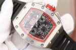Replica Richard Mille RM011 Felipe Massa Red Inner Bezel Black Rubber Strap A7750 - Image 2