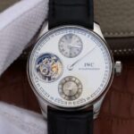 Replica IWC BM Portuguese Flying Tourbillon SS White Dial 2 Sub Dials