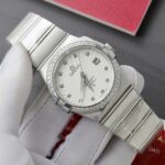 Omega Constellation Co-Axial Fake 11 Watch White Dial Metal Strap 38mm