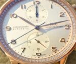 Replica IWC ZF Portuguese Chrono IW3714 RG White Dial Diamonds Inner Bezel - Image 5
