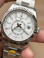 Rolex Fake Watch Sky Dweller 326934 White Dial Metal Wire 42mm - Image 3