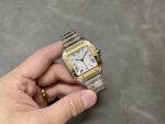 Fake Cartier Watch Santos medium model Manufacture mechanical movement Steel/Yellow Gold Silver Dial W2SA0016(1:1 replica) - Image 3