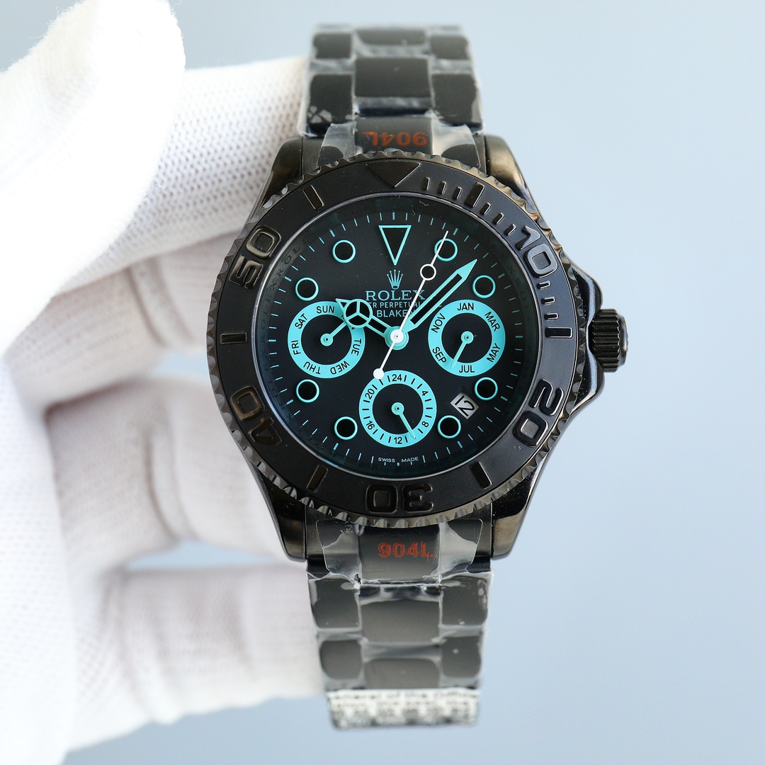 20171DDB-135D-A729-20B7-E6B8D216BEA3.jpg Rolex All Black Yacht Series – Versatile Limited Edition – Maximum Configuration – 40MM – Cyan(1:1 replica) - Image 1