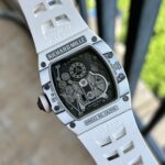 Richard Mille RM 022 Replica White Case White Strap Watch For Men ?C Skeletonized Dial And Carbon Fiber Case - Image 8
